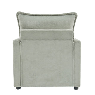 Modern Single Seat Accent Chair With Side Storage Pockets