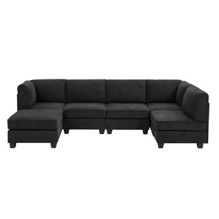 Upholstered Modular Sectional - Black