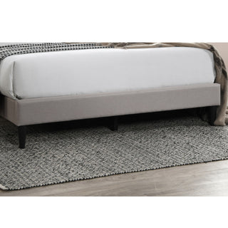 Platform Bed With Diamond Tufted Headboard