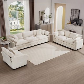Elegant Oversized Sectional Sofa Set With Deep Seats And Flexible Layout