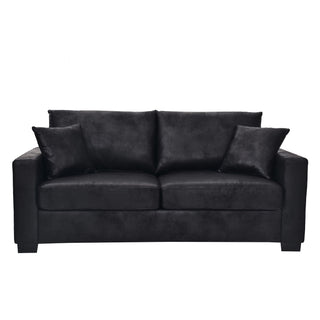 2 Seater Sofa, 2 Throw Pillows For Living Room