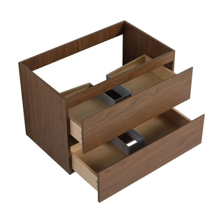 Wall Mounted Bathroom Vanity And Sink, 2 Soft Close Drawers