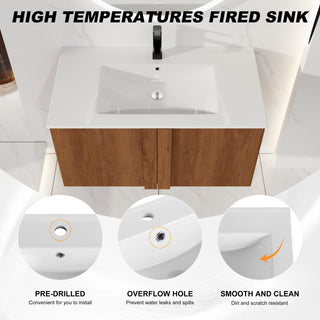 Floating Bathroom Vanity With Sink Combo