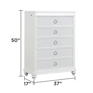 Abigale - 5 Drawer Chest With LED Lighting - White