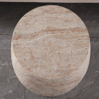 Drum Accent Coffee Table - Beige / Yellow
