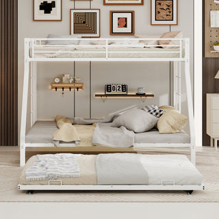 Bunk Bed For Kids, Convertible Frame With Ladders & Guardrail