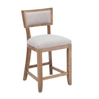 Upholstered Counter Height Bar Stools With Comfy Back (Set of 2)