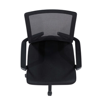 Ergonomic Height Adjustable Office Chair With Armrest - Black