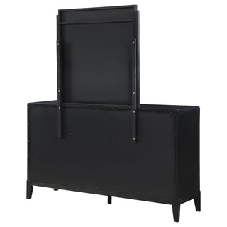 Ennis - 8 Drawer Dresser With Mirror - Black
