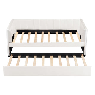 Upholstered Daybed With Ergonomic Design Backrest