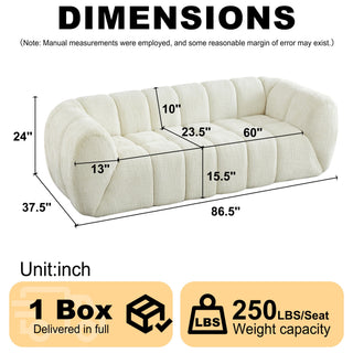 Modern Sofa With Piano Key Backrest