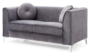 Glam Styled Micro Suede Loveseat
