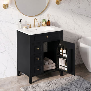 Modern Black Bathroom Vanity With Sink