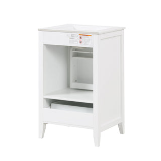 Bathroom Vanity With Sink, Soft Closing Cabinet Door, Storage Rack And Drawer