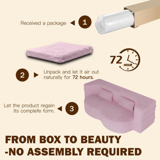 Modern Floor Sleeper Sofa Bed With 2 Pillows, Convertible Twin Size Folding Mattress For Living Room