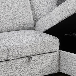 Giza - Modular Sectional Sofa With Sleeper, Storage, USB Charging - Gray