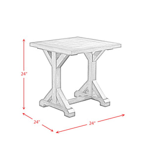 Finn - 3 Piece Accent Trestle Table Set (Coffee Table & Two End Tables) - Dark Walnut