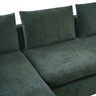 Modern L Shaped Sectional Sofa With Upholstery And Wooden Storage