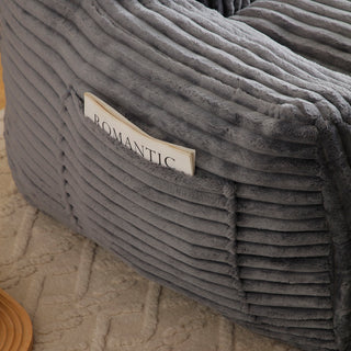 Giant Bean Bag Chair With Armrests And Footstool