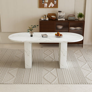 Modern Farmhouse Oval Dining Table With Slim Base