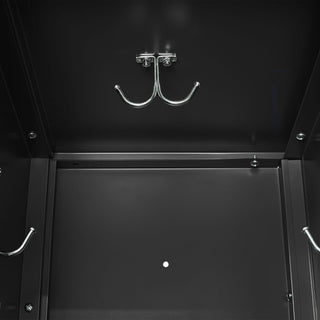 Storage Locker Cabinet With Locks For Employees, Home Gym Office School Garage - Black