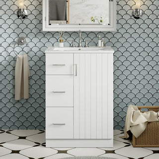 Bathroom Vanity With Under Mount Sink, 2 Drawers And Soft Closing Door