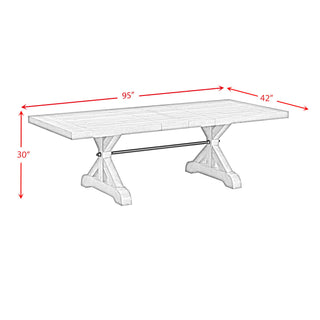 Yellowstone - Dining Table With 2X12" Leaves - Gray
