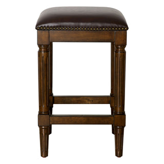 Square Stool With Upholstered Seat