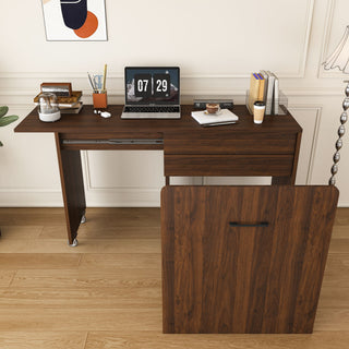 Folding Desk With Mirror And Storage Stol For Bedroom