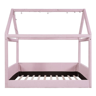 Upholstered House Style Daybed With LED Light Strips