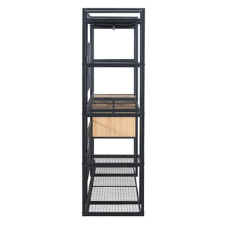 Open Style Wardrobe With Hanging Rails, Shelves And Drawers