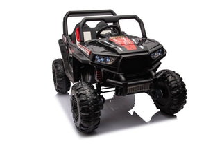 12V7A*2 30W*4 Four-Wheel Drive Seat One Button Start, Forward And Backward, High And Low Speed, Music, Front Light, Power Display, Two Doors Can Open, 2.4G R / C, Seat Belt Four Wheel Absorber