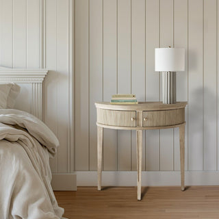 Vintage Inspired Storage Console Table With Fluted Doors