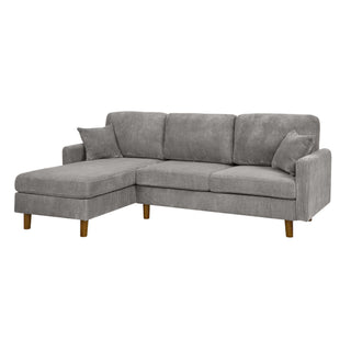 Upholstered Sectional With Toss Pillows