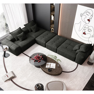 Modern Oversized Diy Combination, Modular Sectional Sofa With Pillows
