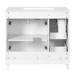 Bathroom Vanity With Sink, Soft Close Doors, Adjustable Shelves