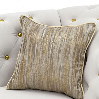 3 Person Sofa With Deep Seat, Tufted Backrest