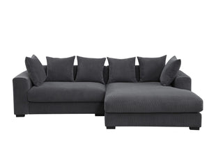 Naomi - 3 Piece Upholstered Sectional - Dark Gray