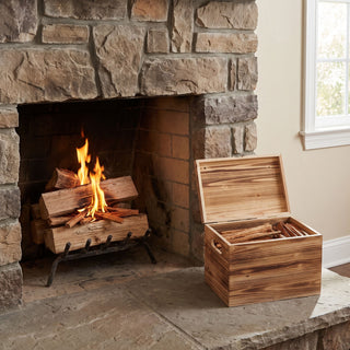 15 Lbs Fatwood Fire Starter Sticks With Box, 100% Natural Kindling Wood, Pine Firewood Firestarter For Campfire, Stove, Fireplace, Bonfires, Grill - Natural