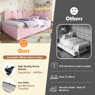 Upholstered Daybed With Pull-Out Bed