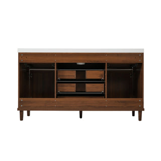 Bathroom Vanity With Sink, 5 Legs, Soft Close Drawers