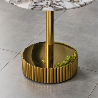 End Table For Living Rooms - Gold / White