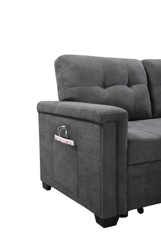 Ashlyn - Reversible Sleeper Sectional Sofa With Storage Chaise, USB Charging Ports And Pocket