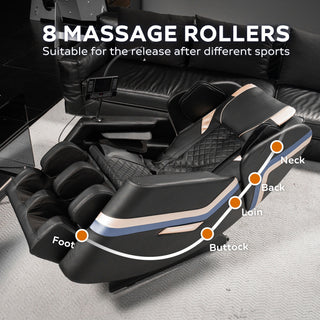 Massage Chair Recliner, Zero Gravity & Full Body Air Pressure - Black