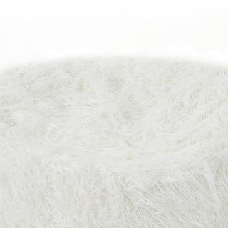 Mahin - Rounded 5 Foot Bean Bag Cozy Modern Design - White