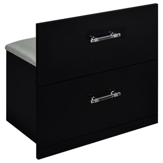 Kerr - 2 Drawer Makeup Vanity Table With Mirror And Stool