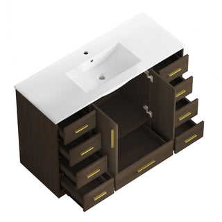 Bathroom Vanity With Abundant Storage 2 Soft Close Doors And 9 Drawers