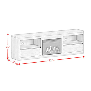 Rosalie - Entertainment Unit With 82" TV Console