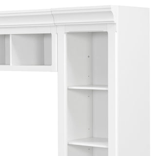 TV Stand With Hutch, Large Entertainment Center With Adjustable Shelves