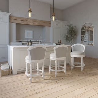 Barrel Back Stool With Swivel